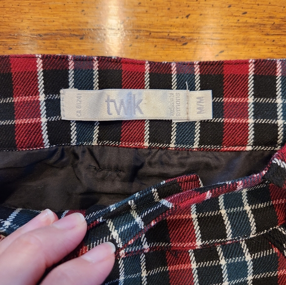 Plaid Mini Skirt with Tie - Picture 3 of 6